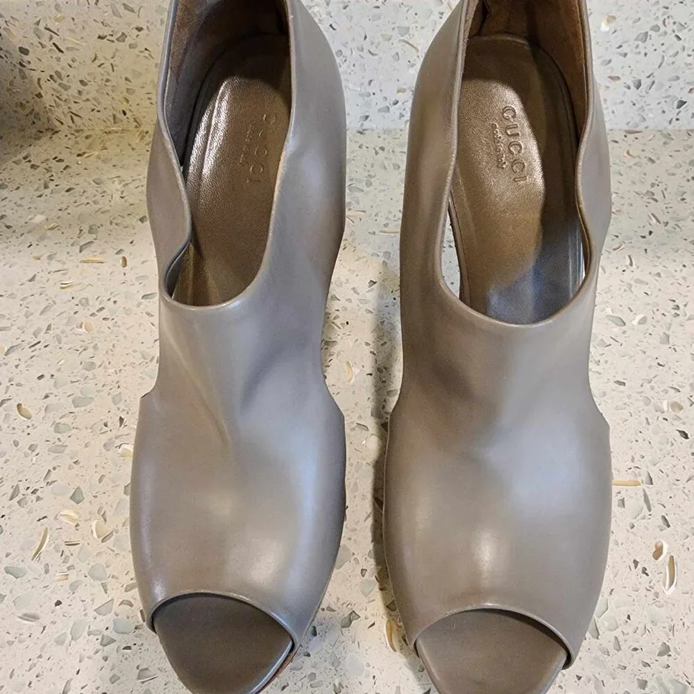 Gucci Escarpins Wedge High Heels 39.5 - Picture 5 of 12